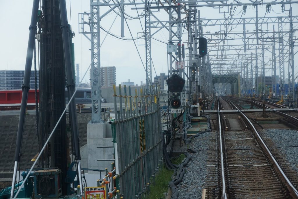 阪神なんば線・淀川橋梁改築事業(令和2年・夏の様子)