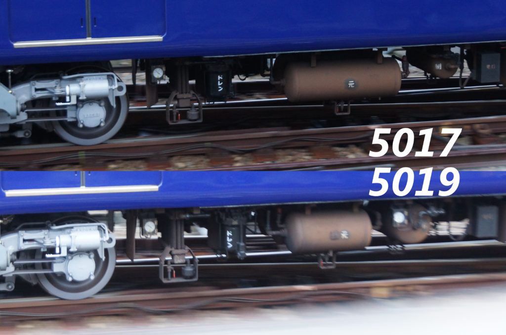 阪神5001形の編成毎の差異
